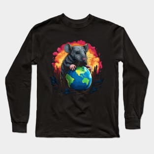 Rat Earth Day Long Sleeve T-Shirt